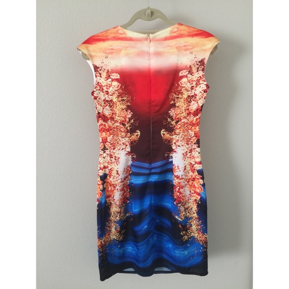 Radiant Engineered Printed Sheath Dress - Picture 2 of 2